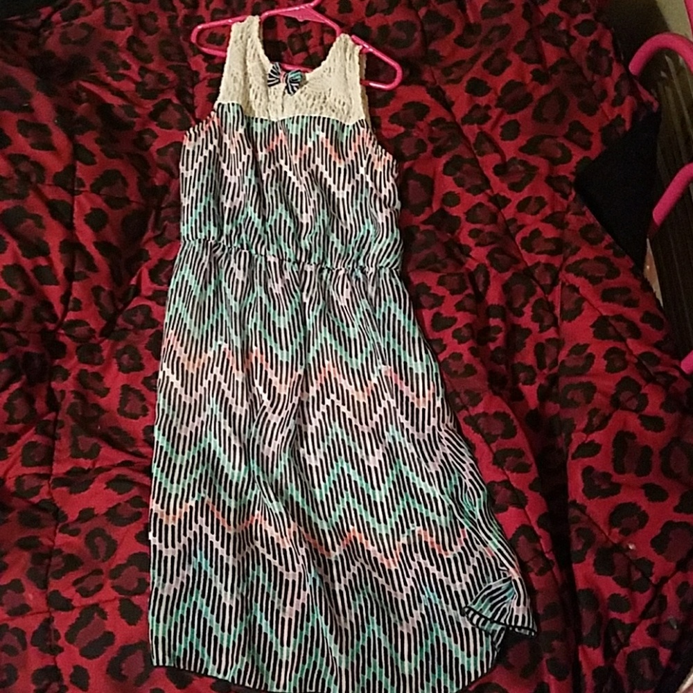 A lace dress with multiple colors